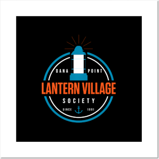 Dark Dana Point Lantern Village Society Posters and Art